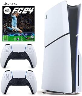 PlayStation 5 With Blu-Ray Disc Console (SLIM) - FC24 and Two White Controllers Bundle - Piinti Fiyat Karşılaştırması