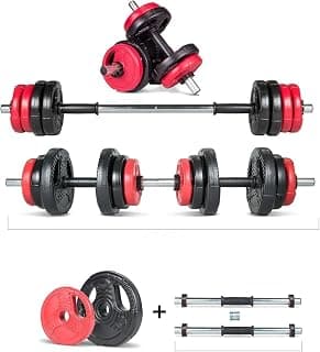 Ecgspor Yıldız Serisi 12 kg Multifonksiyonel Kırmızı Siyah Halter Seti Ve Dambıl Seti - Piinti Fiyat Karşılaştırması