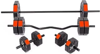 Tan Spor 50 Kg (150 cm) DÜZ BAR + Z BAR Dambıl Dumbell Ağırlık Halter FULL SET Kırmızı Kapaklı - Piinti Fiyat Karşılaştırması