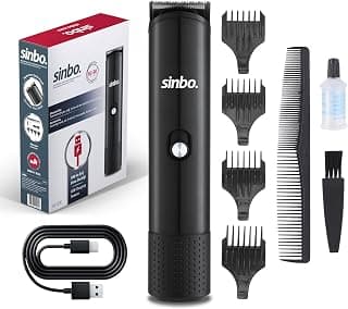 SINBO SHC-4398 Saç Sakal Düzeltme Makinesi, USB Şarjlı Kablosuz Saç Kesme Makinesi, Çelik Bıçaklı, Saç Sakal ve Ense İçin, 3-6-9-12 mm Taraklı - Piinti Fiyat Karşılaştırması